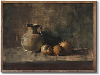 XOCUUI Farm Still Life Picture for Living Room Rustic Vintage Decor for Bedroom Dining Room Decorative Artistic Oil Painting for Kitchen 8 x 10 Inches,No Frame