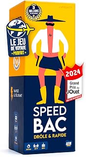 ATM Gaming Speedbac - Jeu de société Famille et Amis - Parfait pour Mettre l'ambiance - 2 à 7 Joueurs - Grand Prix du Jouet 2024 - Jeu de Voyage | Le petit bac en rapide et délirant - Grand Prix du Jouet 2024 - ambiance - format voyage - idée cadeau