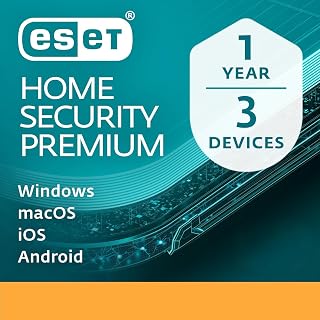 ESET HOME Security Premium 2026 | 3 Devices | 1 Year | Antivirus, Firewall, VPN, Safe Banking, Safe Browsing, Webcam Protection, Secure Data, ESET Folder Guard | Activation Code by Post