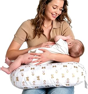 Little Grape Land Nursing Pillow for Infants, Extra Firm Breastfeeding Pillows, Baby Pillow for Nursing, Bottle Feeding with Machine Washable Cover &amp; Breathable Filling