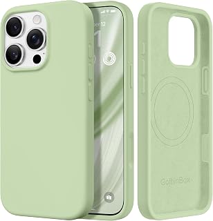 GolbinBox Magnetic for iPhone 16 Pro Case, Silicone Cover, Green