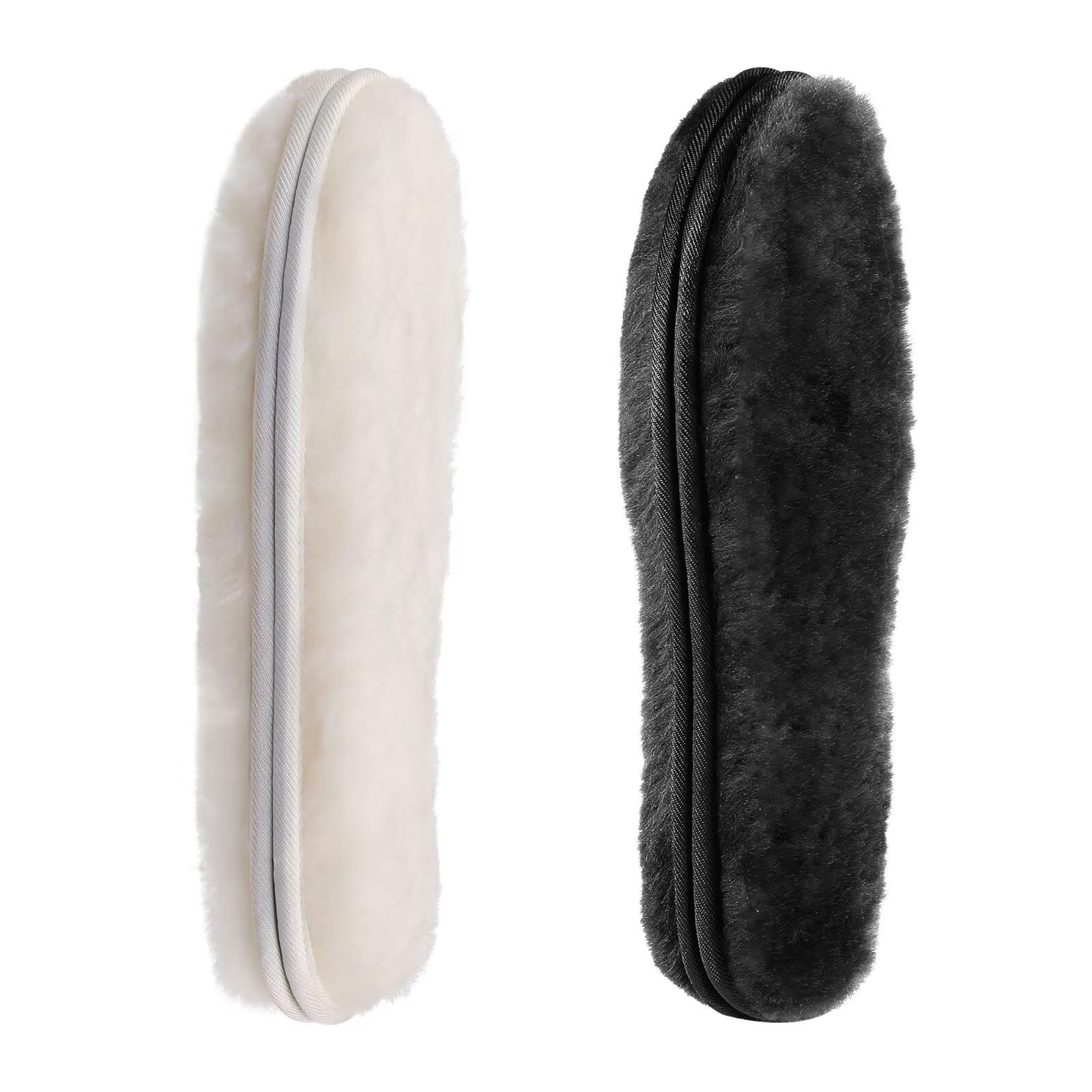 CCSOFTIME 2 Pairs Sheepskin Insoles for Men and Women, Warm Sheepskin Wool Insol
