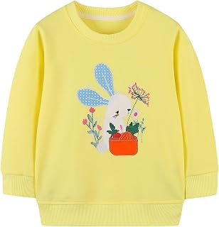 Girls Sweatshirt for Kids Cotton Top Casual Jumper Girl T Shirt Toddler Clothes Long Sleeve Pullover Age 1-12 Years