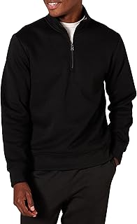 Amazon Essentials Men's Fleece Sweatshirt Long Sleeve with Short Zip