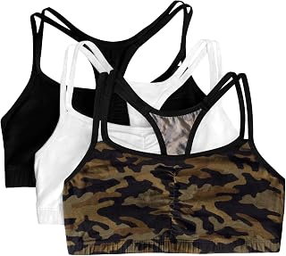 Fruit of the Loom Women's Spaghetti Strap Cotton Cami Sports Bra Multipack