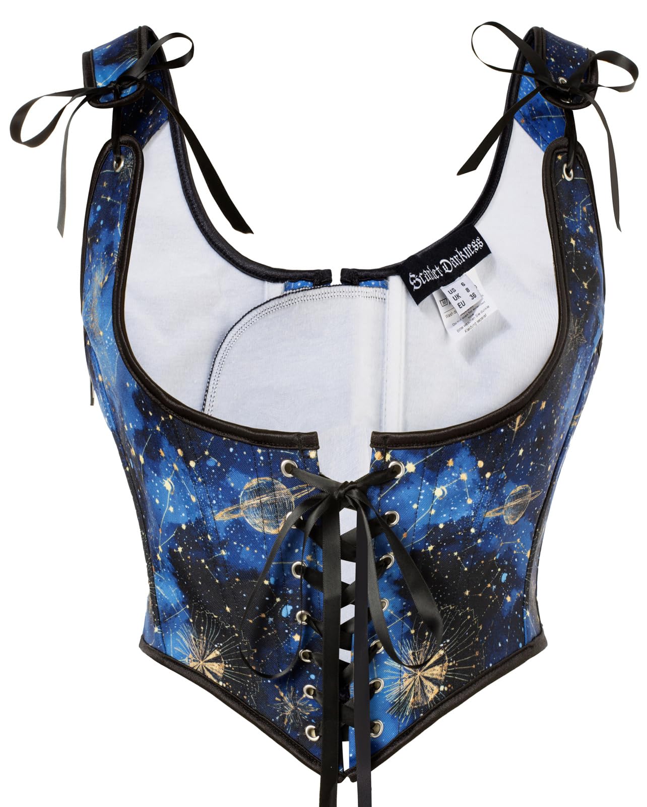 SCARLET DARKNESS Women's Renaissance Underbust Lace Up Corset Tops Bustier (pack