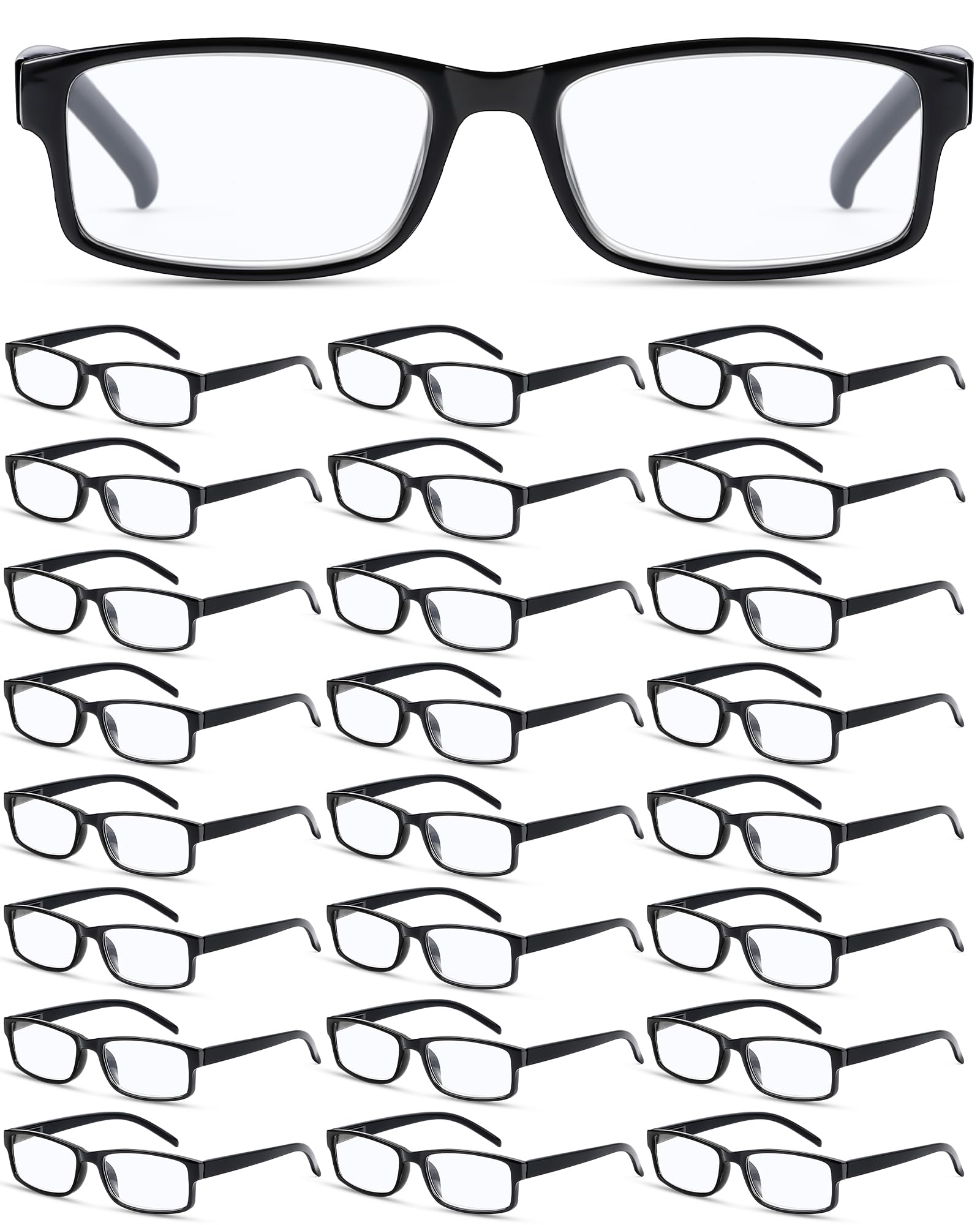 Yexiya 24 Pack 2.5 Reading Glasses Bulk Adjustable Traditional Reading Glasses w