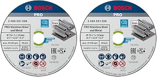 Bosch 5x PRO Stainess Steel and Metal Speed Thin Cutting Disc for Mini Angle Grinder and Bore 10 mm (for Steel, Stainless steel, Ø 76 mm, Professional Accessory Mini Angle Grinder) (Pack of 2)
