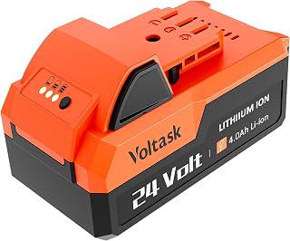 VOLTASK 24V 4.0AH Lithium-Ion Battery Replacement for Cordless Snow Shovel (24V Battery)