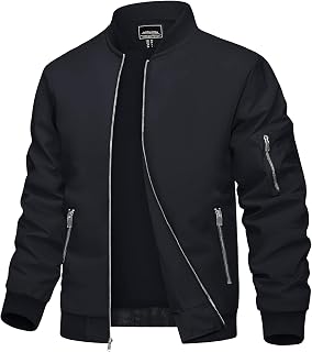 MAGCOMSEN Men's Bomber Jacket Lightweight Windbreaker Spring Fall Jacket