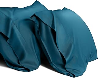 WishSmile Bamboo Pillow Covers Set of 2 Breathable Soft Silky Breathable Pillow Covers for Warm Sleepers Hair Skin 2 Pieces 20x36 Inch