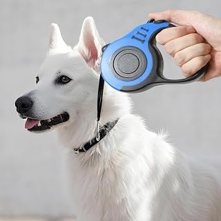 Double Switch Retractable Pet Leash, Reliable Dog Leash with Locking Mechanism, Adjustable Dog Length