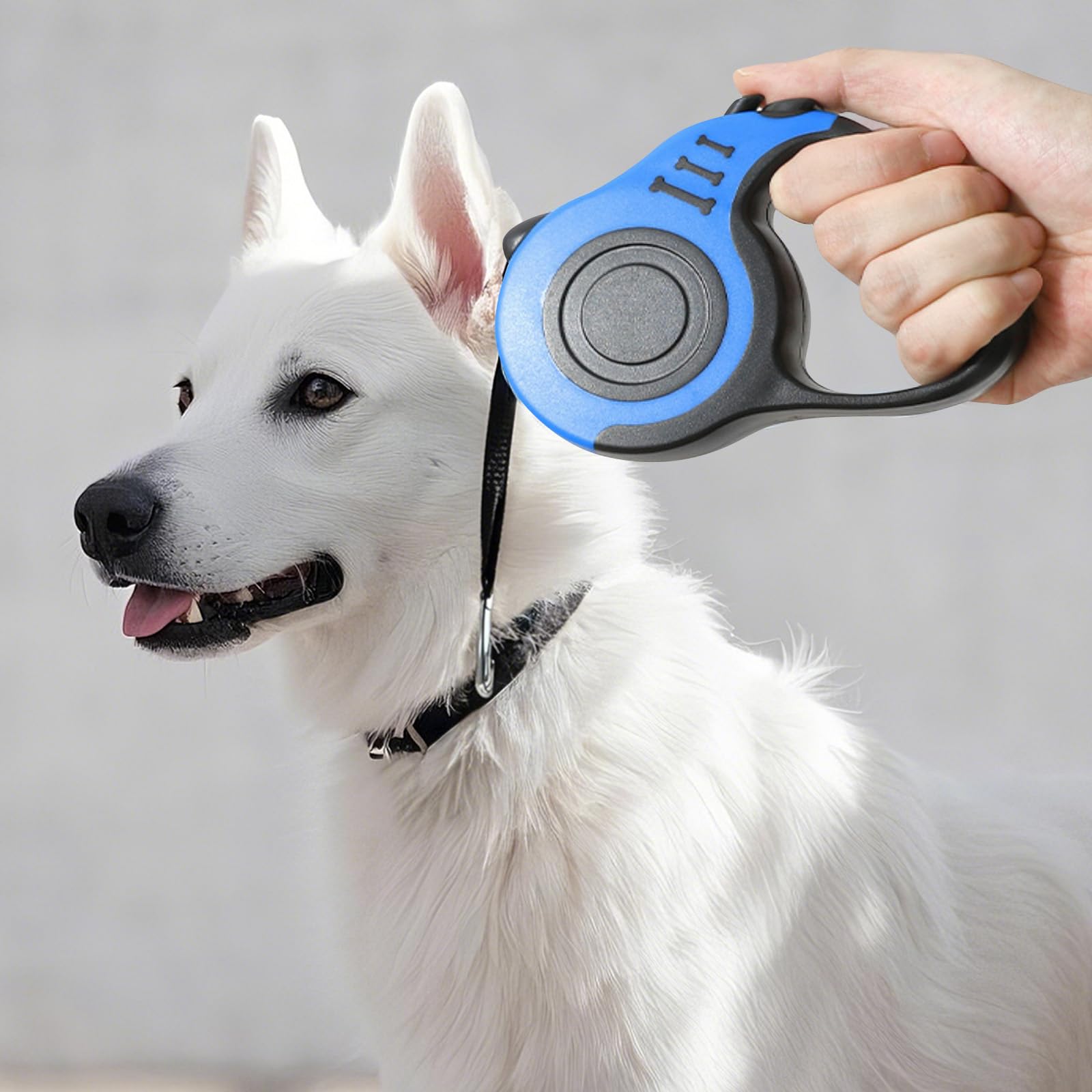 Double Switch Retractable Pet Leash, Reliable Dog Leash with Locking Mechanism, 