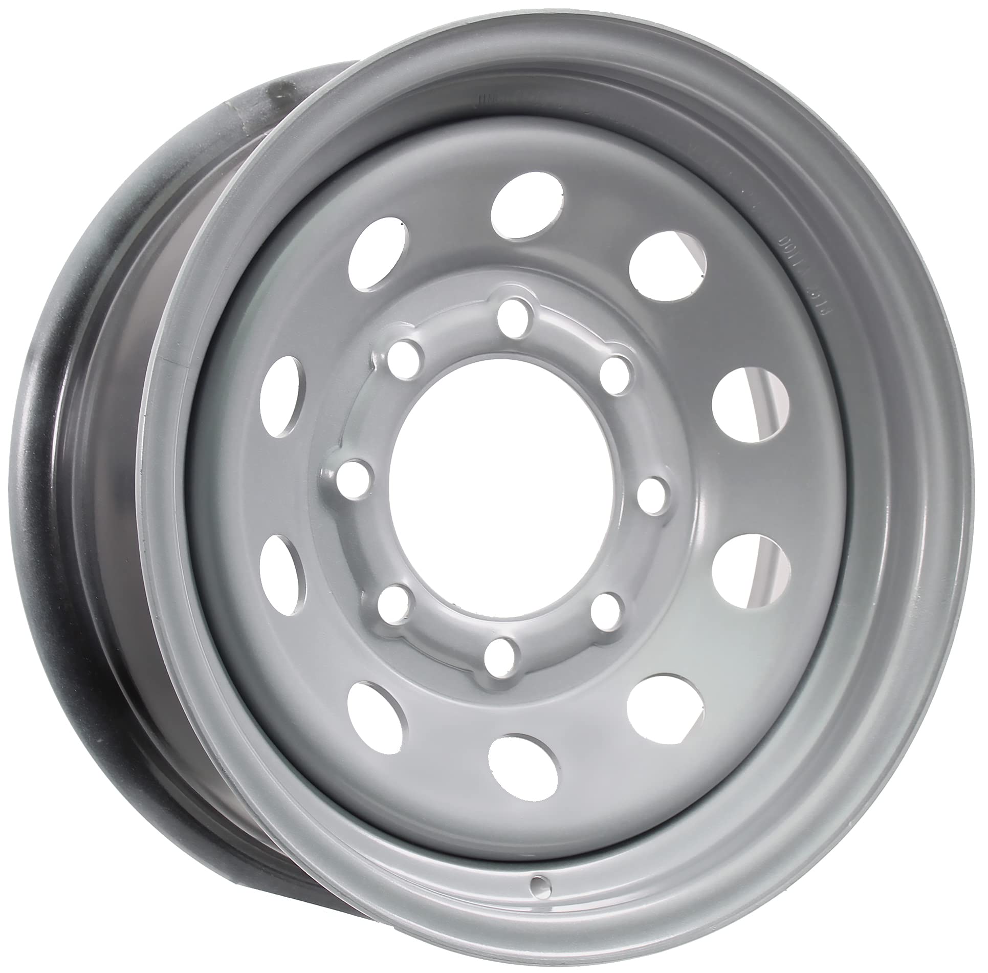 16" Silver Mod Trailer Wheel 8 Lug (8x6.5) Bolt Circle | 16 X 6 Silver Grey Rim,