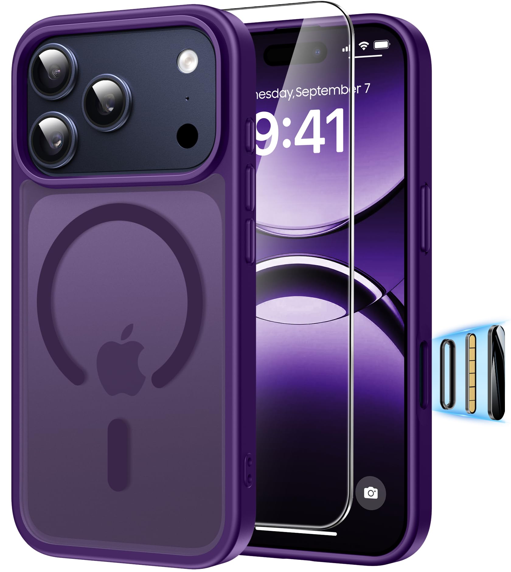 for iPhone 17 Pro Case Compatible with MagSafe, Dark Purple