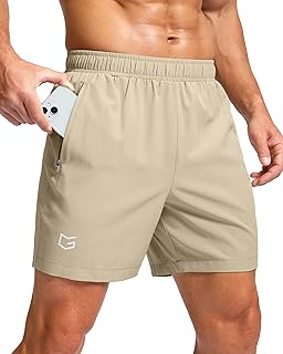 G Gradual Men's Athletic Running Shorts with Zipper Pockets Quick Dry 7"/5"/9" Basketball Hiking Training Shorts