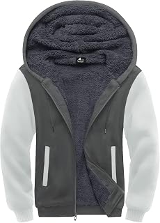 SCODI Hoodies for Men Heavyweight Fleece Sweatshirt Zip Up Thick Jacket