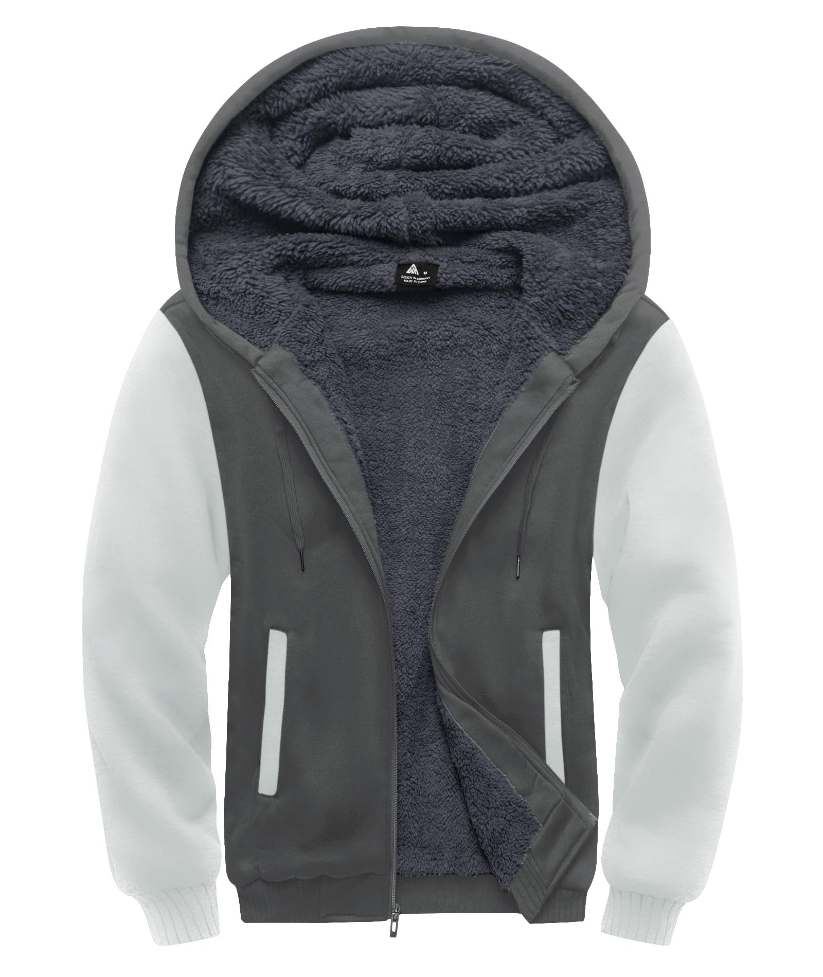 SCODI Hoodies for Men Heavyweight Fleece Sweatshirt Zip Up Thick Jacket