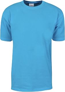 Shaka Wear Men's T Shirt – Max Heavyweight Cotton Short Sleeve Crew Neck Plain Tee Top Tshirts Regular Big Tall Size S-7XL