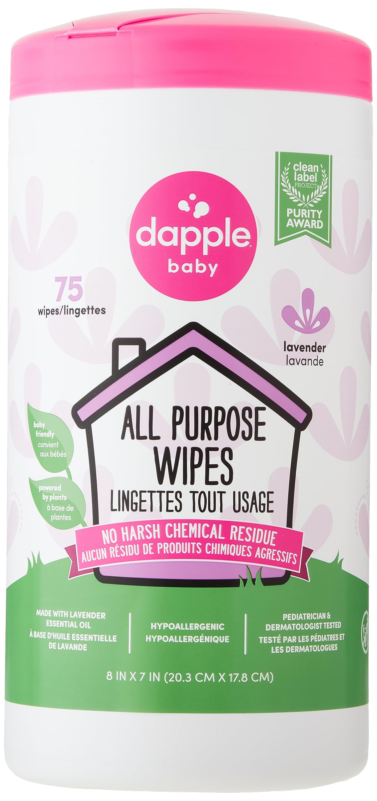 Dapple Baby - All Purpose Cleaning Wipes, Baby Safe, Natural Toy and High Chair 