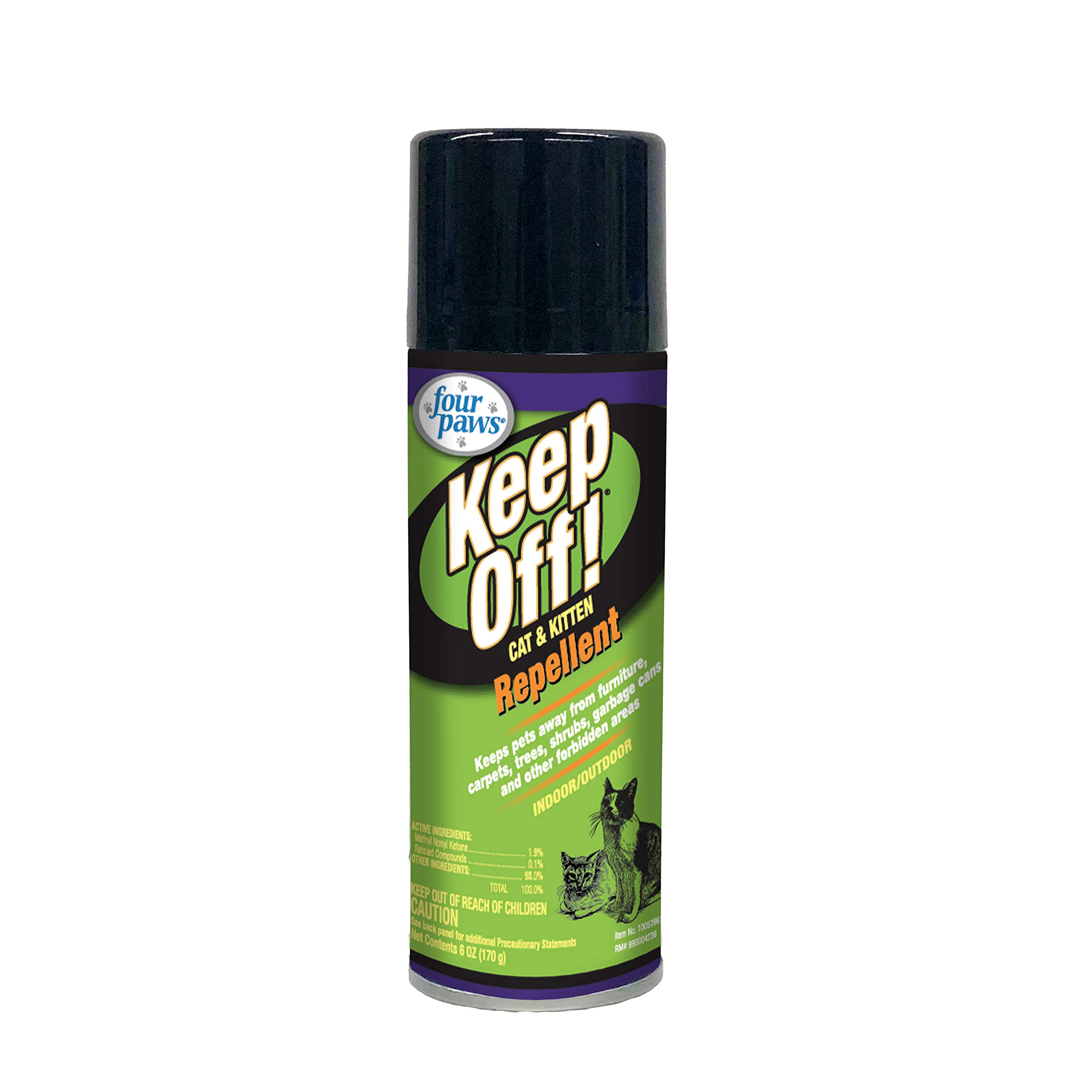 Four Paws Keep Off Cat Repellent Spray for Outdoors & Indoors, 6 oz | Chew & scr