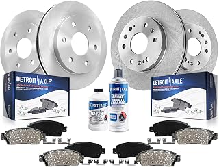 Detroit Axle - Brake Kit for Chevy GMC Silverado Sierra 1500 Tahoe Suburban | Yukon Cadillac Escalade ESV Disc Brake Rotors Ceramic Brake Pads Replacement 12.99" inch Front &amp; 13.58" inch Rear Rotor