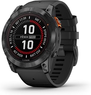 Garmin [Renewed fēnix 7X PRO SOLAR GPS 51mm Premium Smartwatch, Multisport, Solar Charging, Advanced Training Features, Touchscreen & Buttons, Flash Light, up to 37 days battery, Black (Renewed)