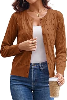 Grace Karin Ladies Lightweight Button Crew Neck Cardigan