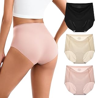 INNERSY Seamless Underwear for Women High Waisted No Show Quick Dry Panties 3-Pack