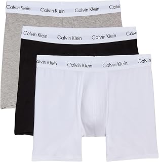 Calvin Klein Men's Boxer Shorts Briefs with Logo Waistband, Pack of 3