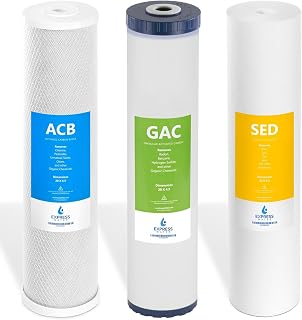 Express Water FLTWH2045CGS1 Whole House Essential Replacement Filter Set | Reduces Household Impurities, Easy Cartridge Changes, Long-Lasting Filtration