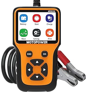 MOTOPOWER MP0515A 12V Car Battery Tester Automotive 100-2000 CCA Battery Load Tester Auto Cranking and Charging System Tester