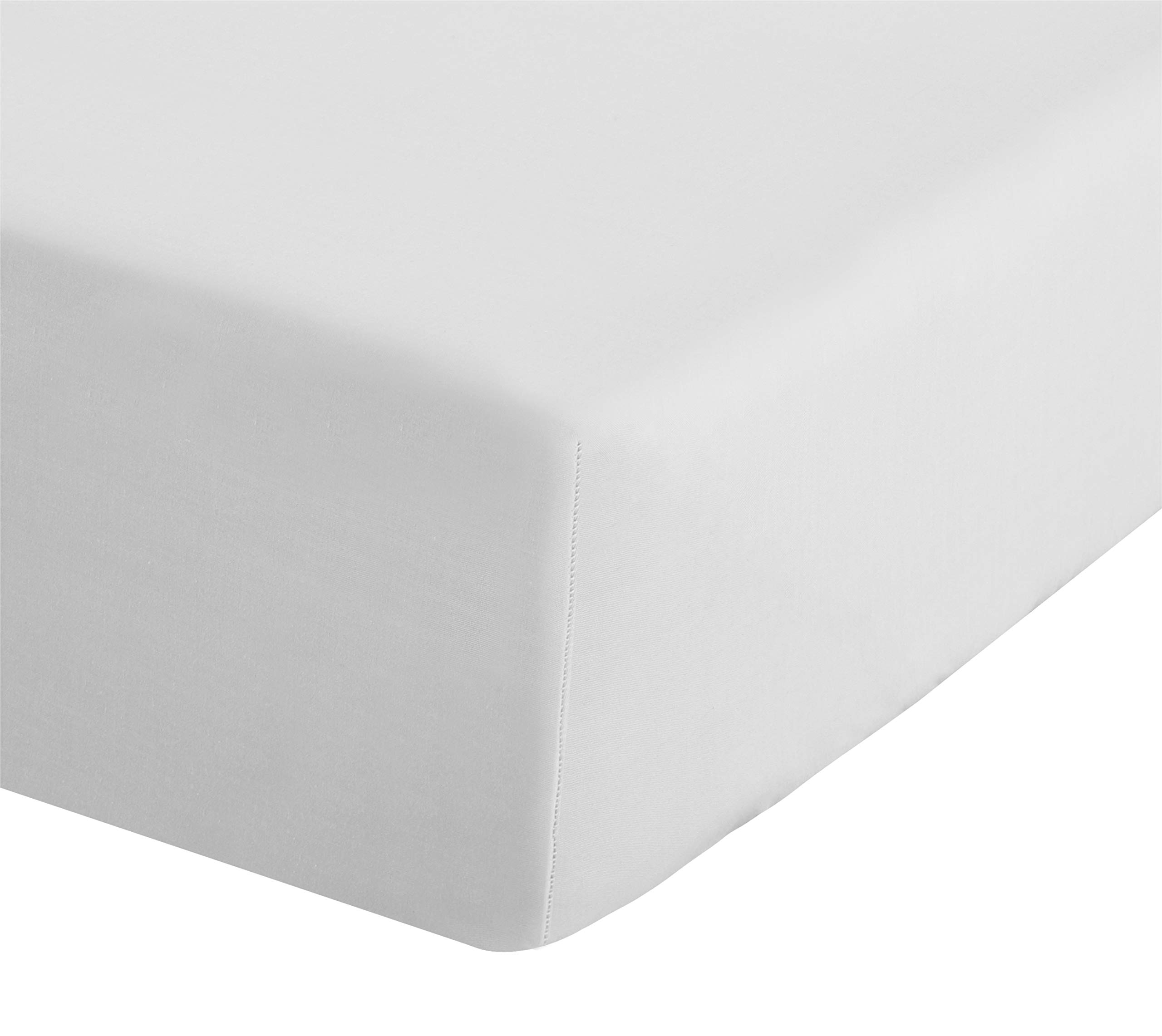 Catherine Lansfield Easy Iron Percale Combed Single Fitted Sheet White