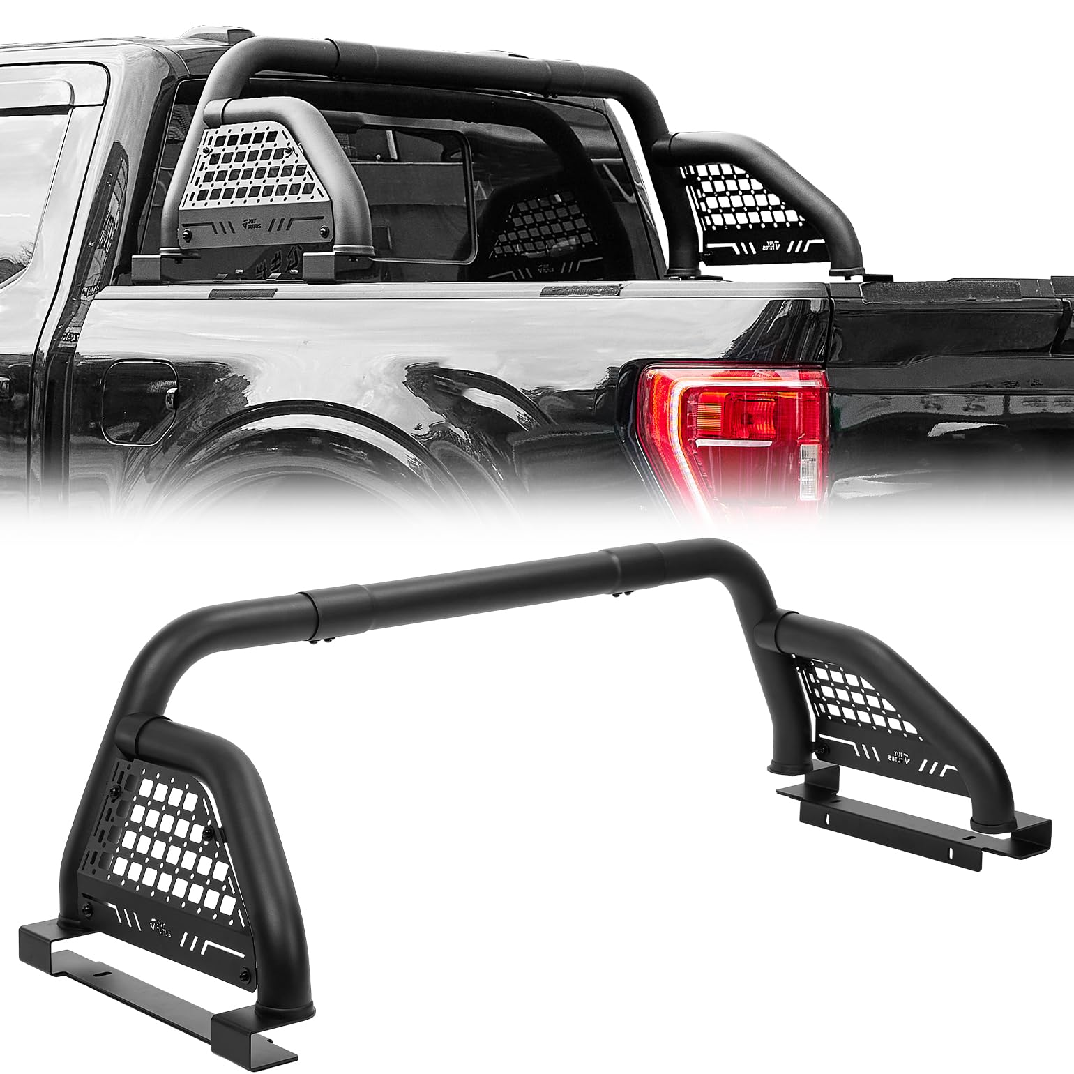 JOYTUTUS Roll Bar for Full-Size Truck, Compatible with Ram Silverado F150 | Sier
