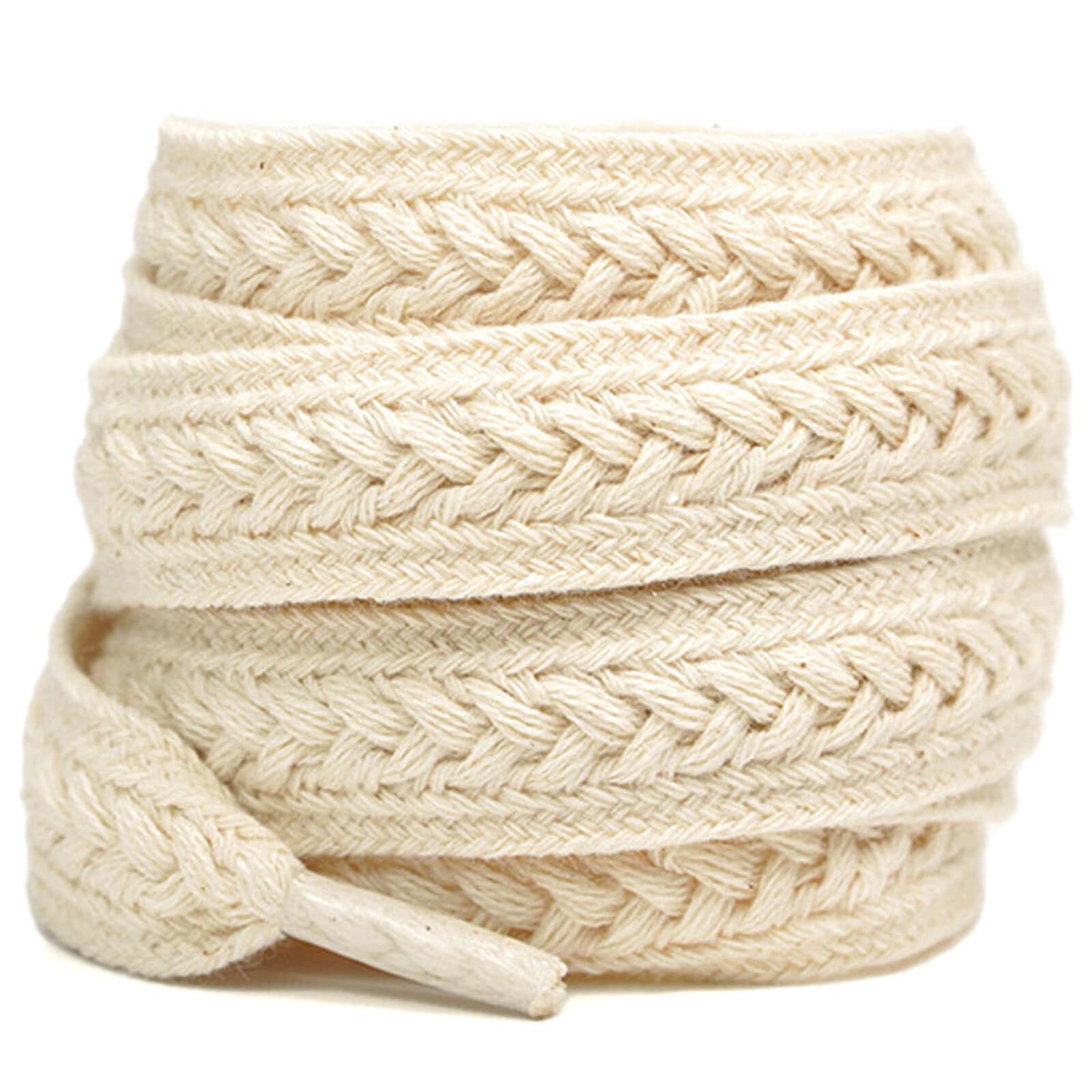 Thick Flat Shoe Laces - Wide Cotton Wheat Pattern Shoelaces for Sneakers 1 Pair