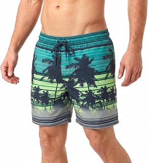 RIPT Men's Quick Dry Board Shorts with Mesh Lining, UV50 Protection, Beach Shorts, Swimming, Surf, Holiday, Summer