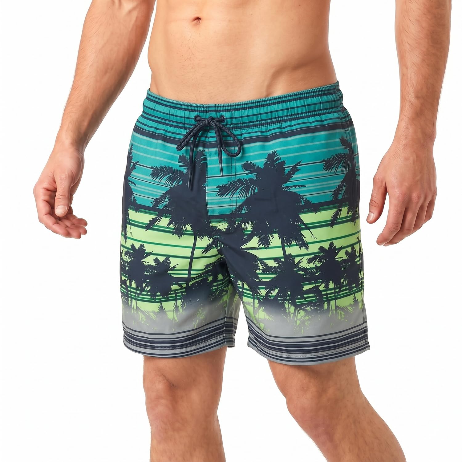RIPT Men's Quick Dry Board Shorts with Mesh Lining, UV50 Protection, Beach Short