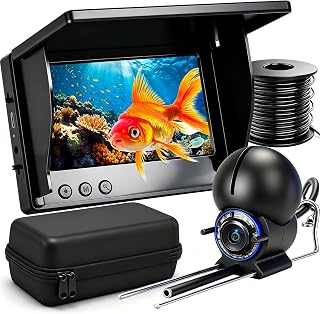 Underwater Fishing Camera 1080P HD 4.3" IPS Screen 50ft Cable | 6000mAh Battery, USB-C Charging, IR Night Vision, 220° Wide Angle, 66lb Cable, CE/FCC/RoHS, for Lake Boat Kayak Ice Fishing