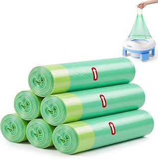 Orzbow Potty Liners with Drawstring, 90 Count Disposable Bags, 18 x 20 inch | Universal Size for Toddler Potty Chairs, Perfect for Home Training, Travel and Camping, Leak-Proof, Super-Thick, Non-Toxic