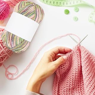 Three-Strand Socks Yarn for Crochet and Knitting Knitting Lightweight Striped Yarn for DIY Scarves Shawls Crafts 1 Piece (Pink)