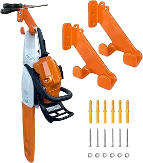 Chainsaw Hanger, 2 Pack Chainsaw Holder Wall Mount, Chain Saw Storage Rack | Heavy Duty Chainsaw Holder, Chainsaw Hook,Stihl Tool Hangers & Wall Hanger, Fit Chainsaws and Wrench for Garage Organization.