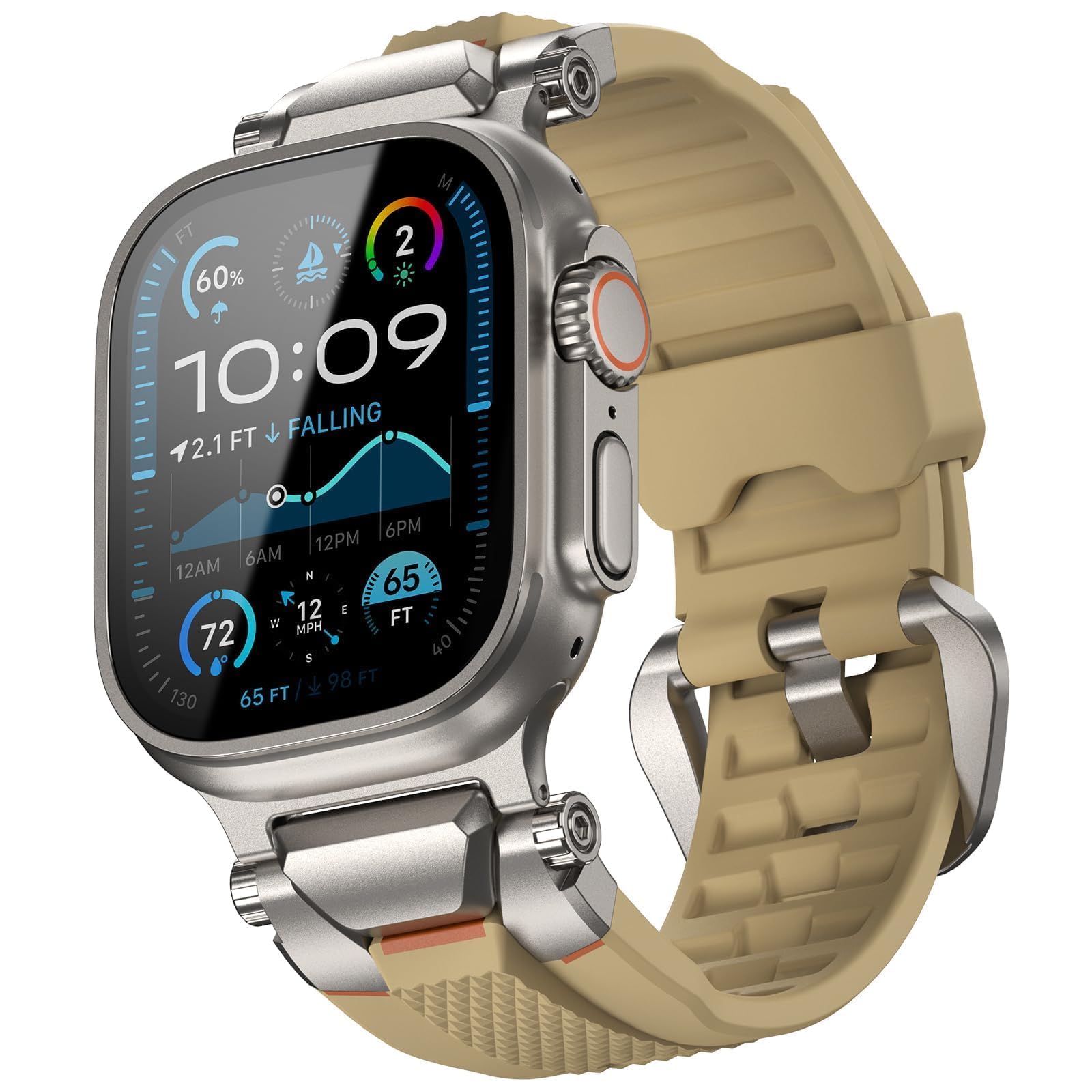ULTIMAL Compatible with Apple Watch Band Ultra2/Ultra 49mm Men Series 10/9/8/SE2