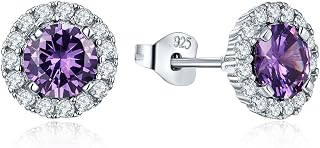 JO WISDOM Women's 925 Sterling Silver Earrings with 3A Cubic Zirconia, Jewellery for Women