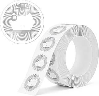 OFFCUP NFC Tags, 50PCS NFC Coin Cards, 25mm / 1 Inch NFC Stickers NTAG213 NFC Round Cards NFC Tags Compatible with Tagmo Amiibo and All NFC Enabled Mobile Phones and Devices