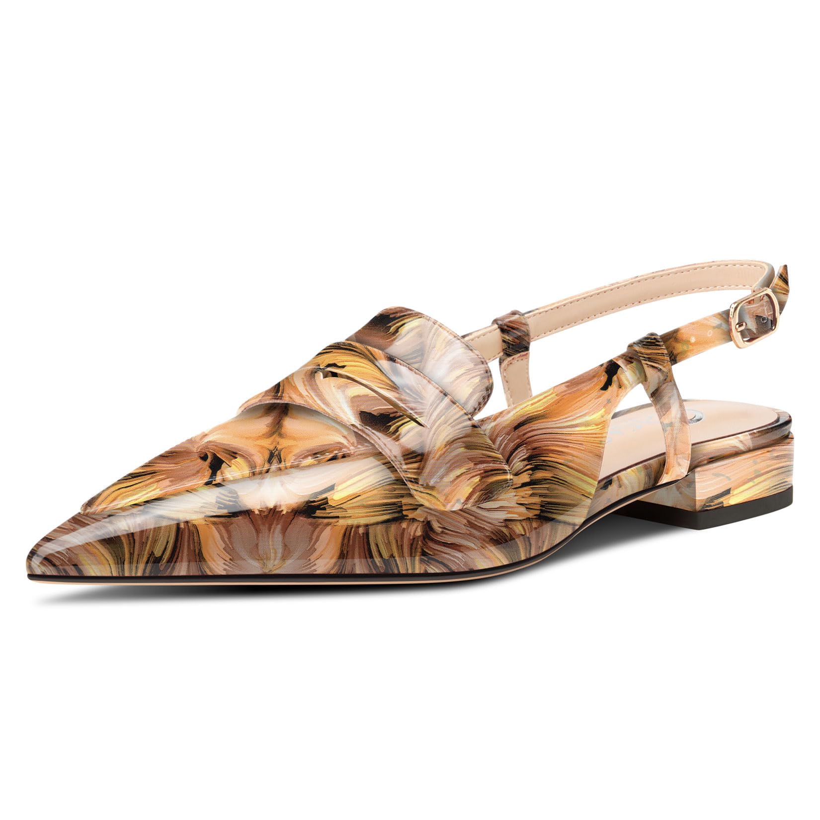Castamere Women Slingback Shoes Flats Low Heel Heel Closed Pointed Toe Slip-on L