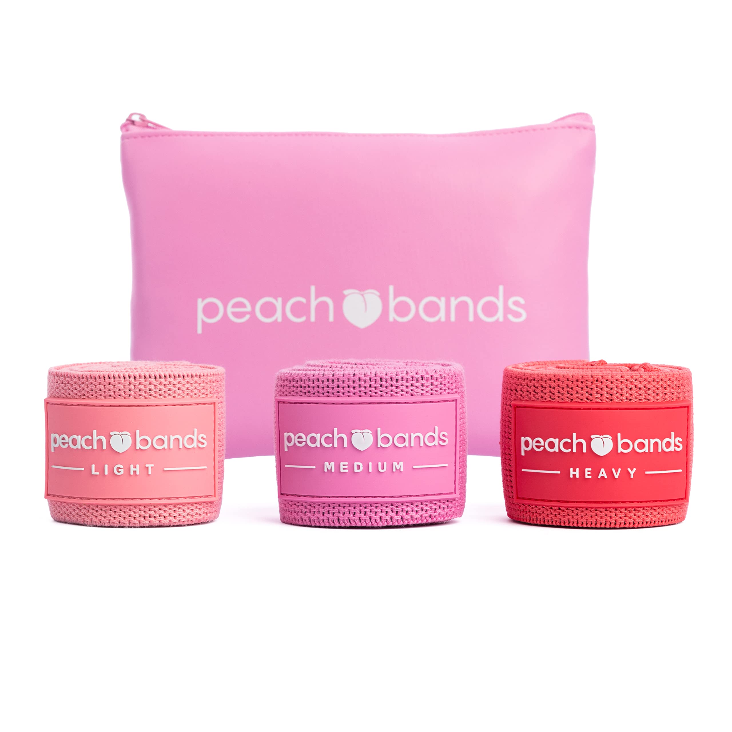 Peach Bands Hip Band Set - Fabric Booty Resistance Bands for Leg and Butt Workou