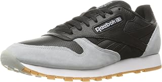 Reebok Cl Leather SG Men's Fitness Shoes, Black Grey Cloud Rubber, 44.5 EU