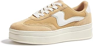 LUCKY STEP レディース プラットフォーム ファッション スニーカー 厚底
