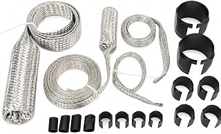 Radiator Hose Cover Sleeve Set: Stainless Steel Hose Cover Kit (Black) | Universal Use Extreme Heat Proof Enhances Engine Bay Aesthetics Protection