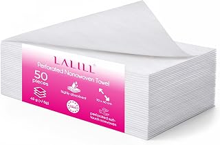 LALILL Disposable Non-Woven Towels 70 x 40 cm - 50 Pieces - Perforated Hygienic Wipes - Hairdresser, Beauty Salon, Sauna, Hotel, Home, Pets